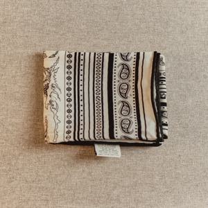 베리에 해양 시대 클래식 프레피 스타일 실크 울 스카프 시크한 대형 숄 겨울 패션 액세서리 여성용