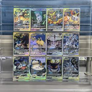 12개 영어 포켓몬 컬렉션 카드 TAG TEAM 라이츄 리자몽 뮤츠 제크롬 겐가 스노락스 GX 클래식 게임 애니메이션 카드 장난감