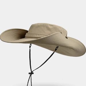 룰루 퀵 드라이 와이드 브림 웨스턴 카우보이 모자 여성용 피셔맨 모자 남성용 자외선 차단 캡 코튼 여름 패션 액세서리