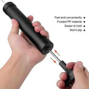 핸드 펌프 팽창기 휴대용 농구 펌프(공기 포함) 에어 니들 펌프 팽창 공기 노즐 푸시 펌프 배구 축구 P7K6