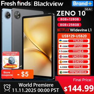 【세계 최초 공개】블랙뷰 제노 10 5G AI 태블릿 11인치 FHD+ 90Hz 디스플레이 와이드바인 L1 쿼드 스피커 8800mAh 안드로이드 15 패드 PC