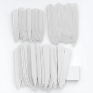 200개 화이트 플라스틱 칼라 스테이 3가지 사이즈 5cm 6.5cm 7cm 남성 셔츠 액세서리 보닛 클립 커프링크스