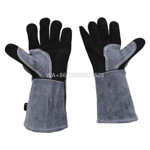 주방 요리 바베큐 용접 오븐 작업용 도매 맞춤형 내열 가죽 안전 장갑 공장 직판