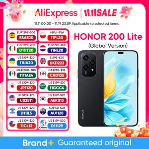 글로벌 버전 HONOR 200 Lite 5G 스마트폰 미디어텍 디멘시티 6080 6.7인치 90Hz AMOLED 디스플레이 108MP 메인 카메라 4500mAh 배터리