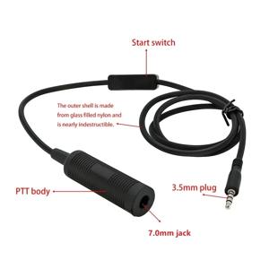 전술 헤드셋 어댑터 전화 플러그 3.5mm 미니 전화 PTT, COMTA SORDI 헤드셋 MP3 음악 어댑터, 애플 삼성 HTC 등