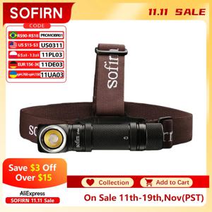 소피른 SP40A TIR 광학 렌즈 헤드램프 TN-3535 LED 18650 USB 충전식 헤드 램프 1200lm 토치 자석 테일 캡 포함
