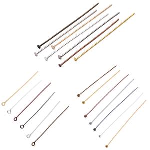 목걸이 펜던트용 플랫 헤드 볼 헤드 아이 헤드 핀 커넥터, DIY 쥬얼리 제작 액세서리 용품, 10-50mm, 로트당 200 개