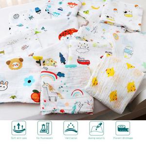 70x70cm 아기 담요 울트라 소프트 유기농 면화 신생아 Swaddle Wrap 듀얼 레이어 유아 먹이 Burp Cloth Towel Scarf Baby Stuff
