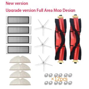 Xiaomi Roborock S6 MaxV S60 S65 S5 MAX S6 Pure T6 진공 청소기 부품 용 새 탈착식 메인 브러시 세척 가능 HEPA 필터 천