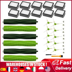 iRobot Roomba I7 I7 + I6 I8 I3 J7 Plus E5 E7 E&I 시리즈 진공 청소기 먼지 봉투 교체 부품 용 Hepa 필터 사이드 브러시