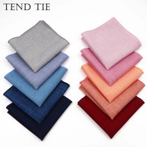 27 색상 패션 솔리드 컬러 손수건 블루 레드 핑크 스퀘어 스카프 남성 정장 액세서리 결혼 선물