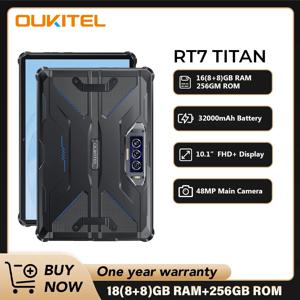 Oukitel RT7 타이탄 견고한 태블릿, 10.1 인치 FHD + 디스플레이, 32000mAh 배터리, 8GB RAM, 256GB 저장 장치, 안드로이드 13, 32MP + 48MP 카메라, 4G
