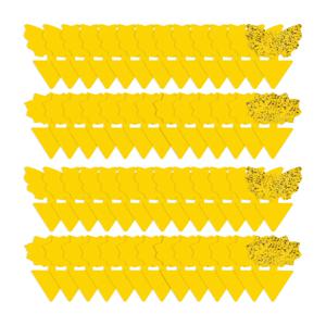 노란색 곤충 함정 36개/세트, 정원 꽃 함정, 해충 제거 함정, 작은 비행 곤충, 작은 검은색 비행