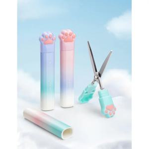 Mr.Paper 캔디 컬러 미니 수제 가위 미술 도구 키트 학생용 고양이 발