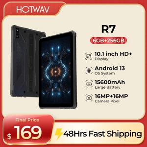 글로벌 HOTWAV R7 태블릿 견고한 안드로이드 13 10.1인치 HD+ 15600mAh ipad 12GB(6+6) 256GB 16MP+16MP TG 역방향 충전 20W 원본