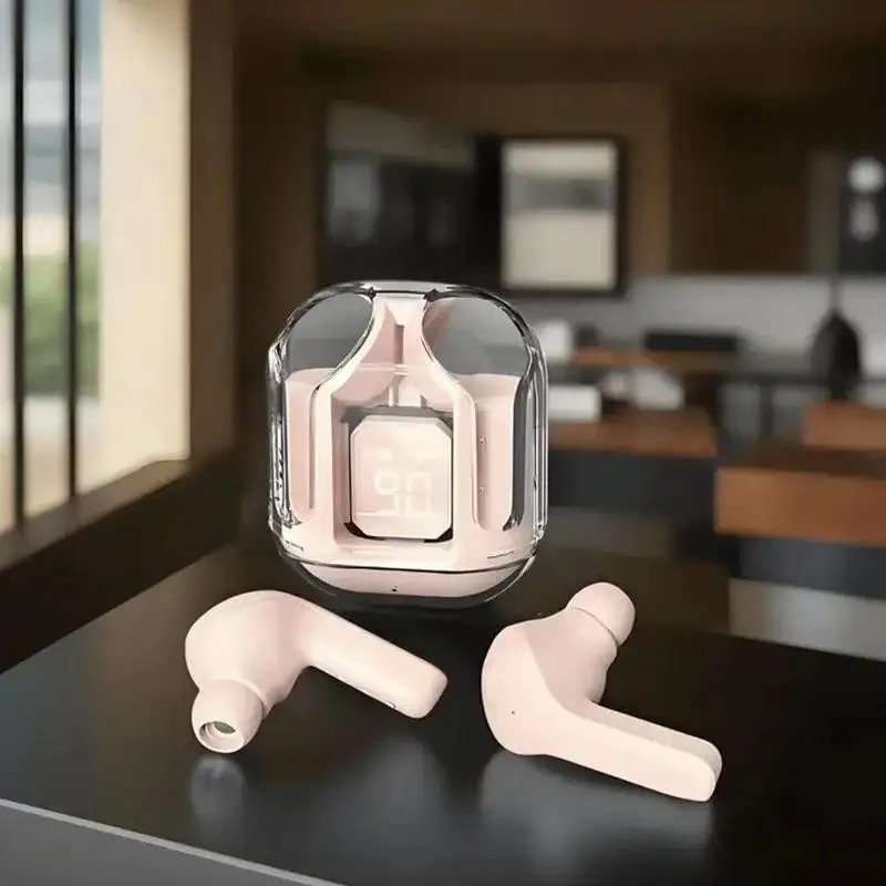 T2 무선 미니 이어버드 LED 전원 디지털 디스플레이 TWS 헤드셋 스테레오 사운드 블루투스 호환 5.3 아이폰 샤오미 레노버용