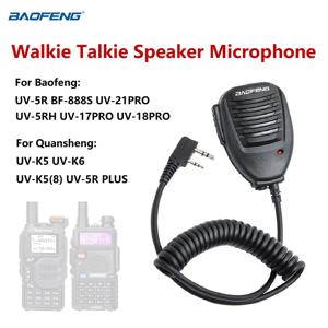 Baofeng 워키 토키 UV-5R 마이크 스피커 Baofeng BF-888S UV-21 PRO Quansheng UV K5 K6 액세서리 용 마이크 2 핀 핸드 헬드