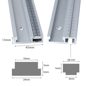 너비 45mm 목공 DIY 도구 알루미늄 합금 마이 터 트랙 목공 T-트랙 T-슬롯 테이블 톱 라우터 테이블