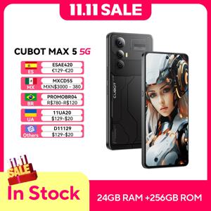 CUBOT MAX 5, 안드로이드 스마트폰 5G, Dimensity 8200 4nm, 6.95인치 144Hz 대화면, 24GB RAM(12GB+12GB), 256GB ROM, 게이밍 폰, 100MP 카메라, LiquidCool 기술, 5g스마트폰, smartphone android 14, 5100mAh 배터리, NFC, WiFi 6, 장바구니에 추가, 7월 22일 판매