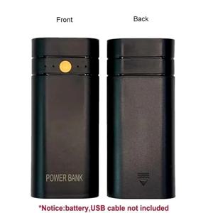5V 2A 6000mAh 2X18650 USB Type-C 배터리 충전기 케이스 DIY 전원 은행 상자 전화 전자 충전 배터리 포함되지 않음
