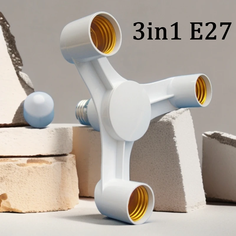 3In1 E27 ~ E27 확장 LED 전구 소켓 분배기 어댑터 브래킷, 사진 스튜디오, 주방, 레스토랑에 적합