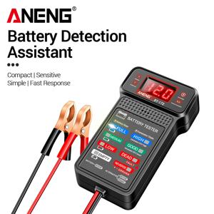 ANENG BT-172 12V 디지털 배터리 테스터 악어 클립이있는 자동차 배터리 표시기 LED 배터리 상태 표시기 전기 도구