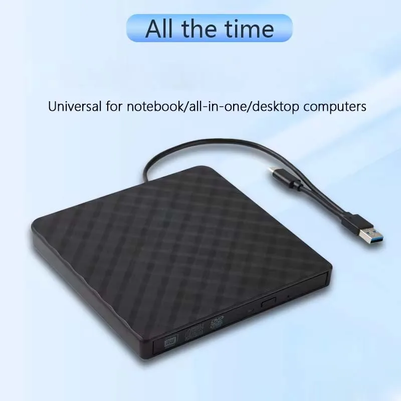2in1 USB3.0 TypeC 슬림 외부 DVD RW CD 라이터 드라이브 버너 리더 플레이어 노트북 데스크탑 PC DVD 버너 용 광학 드라이브