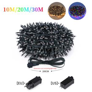 10M/20M/30M 요정 LED 스트링 라이트 220V/110V 방수 야외 정원 가랜드 RGB/따뜻한 화이트 크리스마스 트리 파티 웨딩 장식