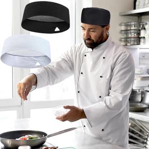 메쉬 탑 두꺼운 그물 스시 요리사 모자, 일본 한국 스타일 요리 모자, 케이터링 주방 요리 모자, 베이커리 카페 웨이터 작업 모자