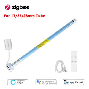 스마트 롤러 쉐이드 모터 전동 지그비 충전 모터 17 25 28mm 튜브 롤러 쉐이드 블라인드 모터 Alexa Google