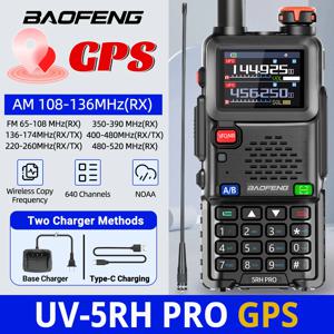 Baofeng UV-5RH PRO GPS 워키 토키 멀티 밴드 무선 복사 주파수 유형-C 충전기 업그레이드 UV-5R UV 17 Pro Gps Ham Radio