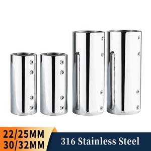 보트 난간 파이프 피팅 180 학위 플랫 입 파이프 커넥터 316 스테인레스 스틸 팔꿈치 티 파이프 용 스트레이트 레일 커넥터