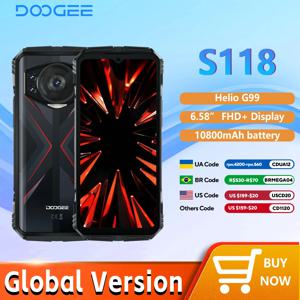 DOOGEE S118 견고한 스마트폰, 20GB(8 + 12GB 확장), 6.58 인치 FHD + 화면, Helio G99, 10800mAh, 50MP AI 카메라 NFC, 월드 프리미어