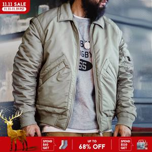 Maden Retro CWU-45P 파일럿 재킷 회색 녹색 따뜻한 코튼 패딩 코트 옷깃 다목적 재킷 남성 가을, 겨울 겉옷