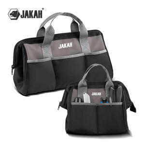 긴 공구용 18 인치 가방, 주머니가 있는 10 인치 도구 가방, 지퍼 탑 와이드 마우스 도구 토트백, 전기기사 목수 JKL-103