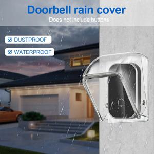 무선 초인종 방수 커버, 문짝 벨 단추 투명 보호 커버, 보관함 액세서리, 홈 초인종 커버