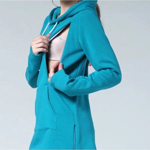 가을 겨울 출산 옷 모유 수유 탑 간호 후드 두꺼운 온난화 긴 소매 임산부 까마귀 스웨터