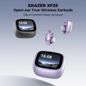 번역기 ERAZER XF28 Bluetooth V6.0 오픈 이어 진정한 무선 이어버드번역 이어폰 사무실 여행,ASMR 헤드셋 앱