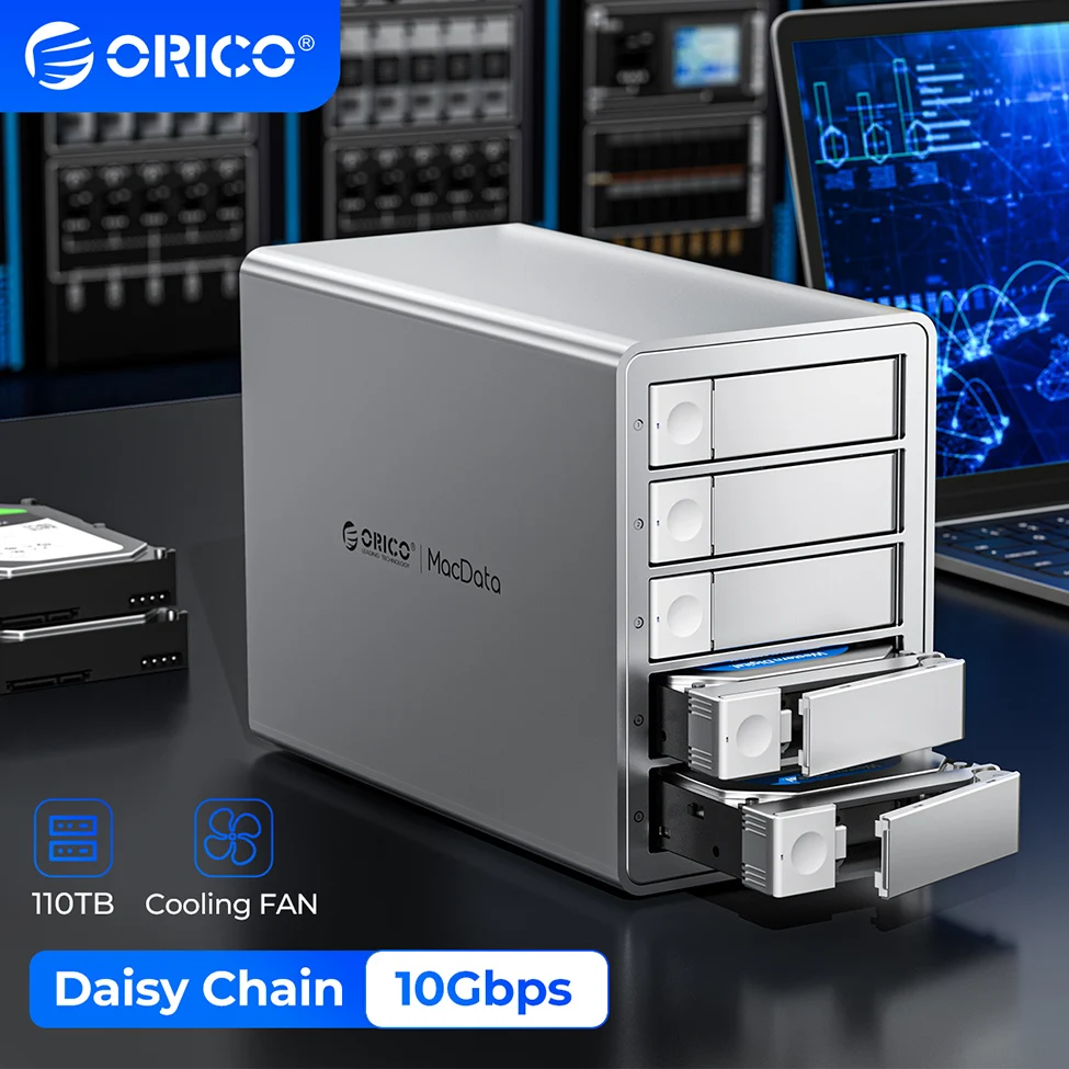 ORICO 4/5베이 10Gbps SATA HDD 도킹 스테이션 SSD 외장 케이스 2.5
