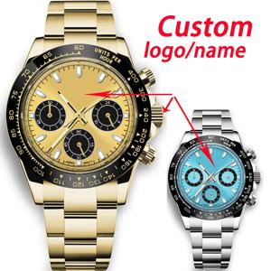 Corgeut 39mm 시계 쿼츠 남성용 럭셔리 크로노 그래프 패션 사파이어 트렌디 세련된 스포츠 남성용 스틸 밴드 손목 시계