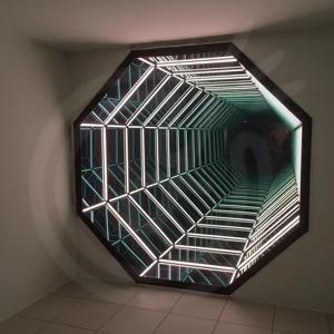 맞춤형 무한 거울 조명 글자 실내 3D LED 간판 리셉션 발광 벽 장식 (가정 또는 사업장용)