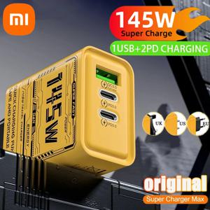 샤오미 145W 초고속 충전 3포트 PD USB C타입 QC 3.0 슈퍼차지 어댑터 EU/US/UK 플러그 벽면 어댑터 (아이폰, 삼성용)