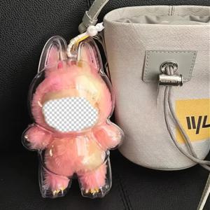 새로운 클리어 마카롱 케이스 먼지 케이스 인형 액세서리 엘프 인형 커버 보관 상자 크리스마스 새해 선물