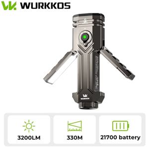 Wurkkos HD02 LED 캠핑 램프 휴대용 야외 스포츠 낚시 사냥 하이킹 서치라이트 충전식 배터리 포함