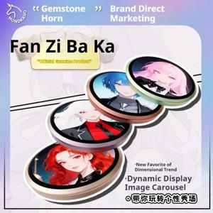 젬 코너 E-배지 애니메이션 디스플레이 핀 사이버 다이내믹 LED 버튼 수집용 선물 오타쿠 팬들을 위한 선물 친구에게 적합한 선물