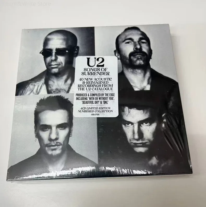 클래식 아일랜드 록 에버그린즈 U2 - 송스 오브 서렌더 4CD 2023 리마스터드 뮤직 CD 음악 선물 세트