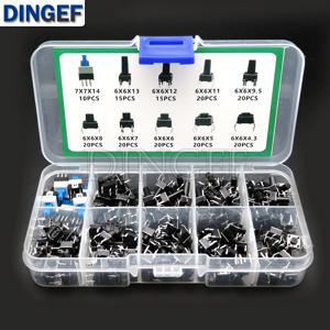 100/180/200PCS 6x6mm 마이크로 푸시 택트 스위치 키트 6x6 미니 촉각 토글 터치 버튼 PCB 순간 4핀 푸시 버튼 ibuw