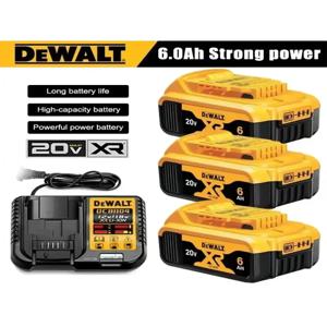 100% 정품 6000mAh 20V 듀월트 전동 공구 배터리 DCB206 20V 6.0Ah 배터리 DCB206 20V 배터리 DCB205 DCB206 충전기 포함