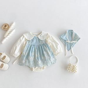 2025년 가을 컬렉션: 아기 원피스, 스타일리시한 여자 아기 플랫슈트, 공주 세트, 크롤링슈트, 3종 세트