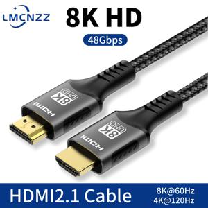 8K HDMI 케이블 고속 Hdmi 케이블 편조 나일론 및 골드 커넥터 HDMI2.1 4K @ 120Hz 8K@60Hz 노트북 PS5 Xbox HDTV용